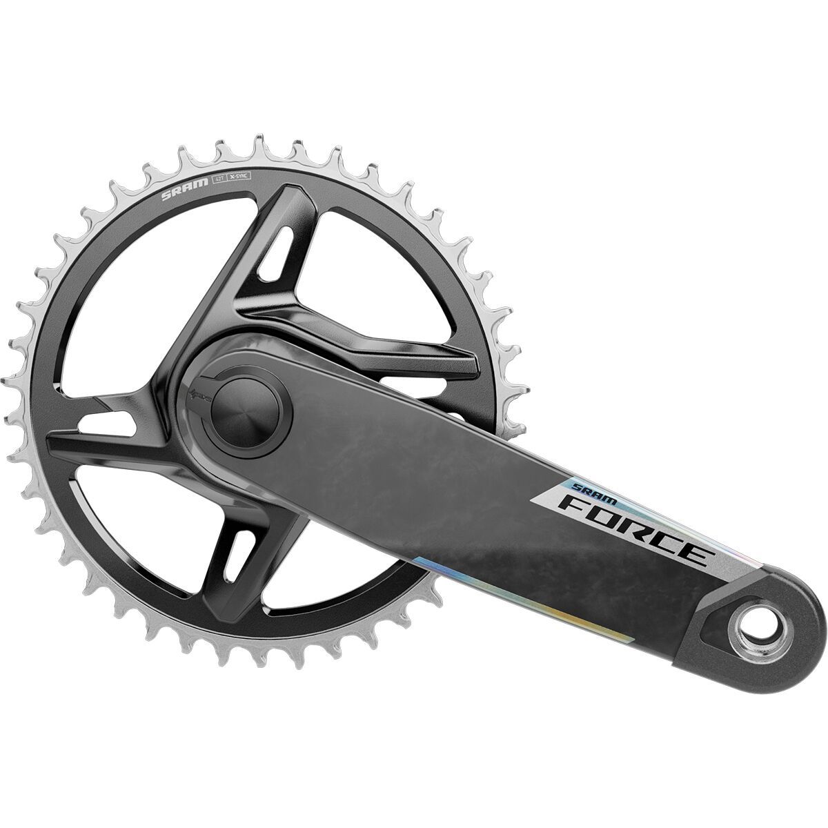 Image of SRAM Force E1 XPLR DUB Wide AXS 1x Power Meter Crankset Black, 175mm, 42t