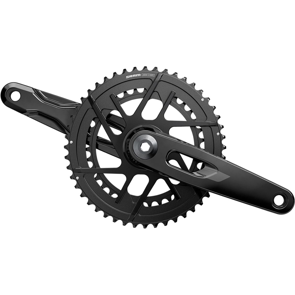 Image of SRAM Rival E1 DUB 2x Crankset Black, 175mm, 46,33t