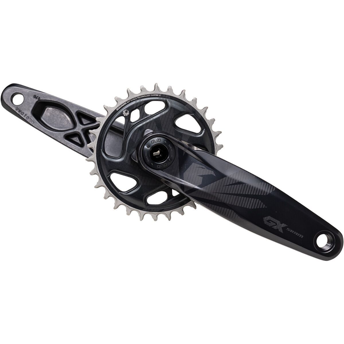Image of SRAM GX Eagle DUB Super Boost Crankset - No Packaging Lunar, 170mm/30t