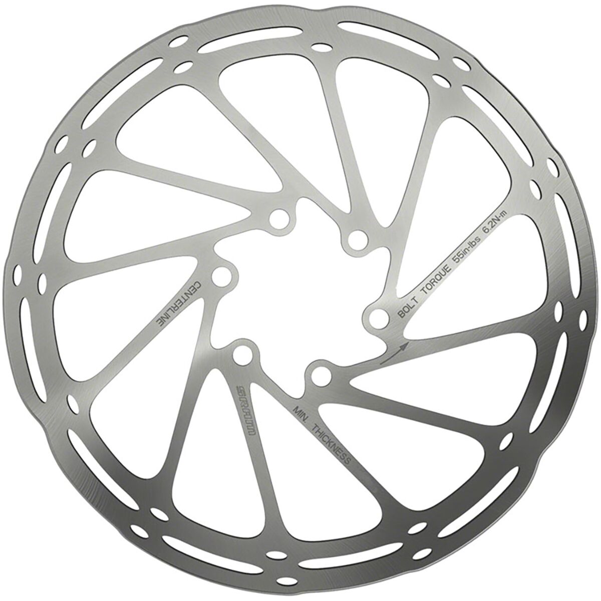 Image of SRAM CenterLine Rounded Rotor Silver, 200mm