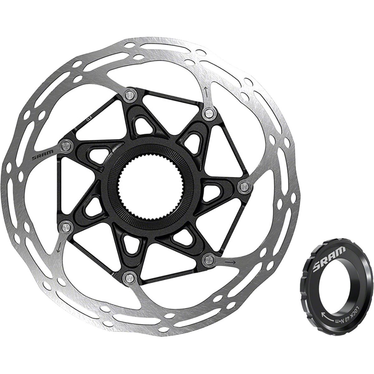 Image of SRAM CenterLine X Rotor - Centerlock Silver, 180mm