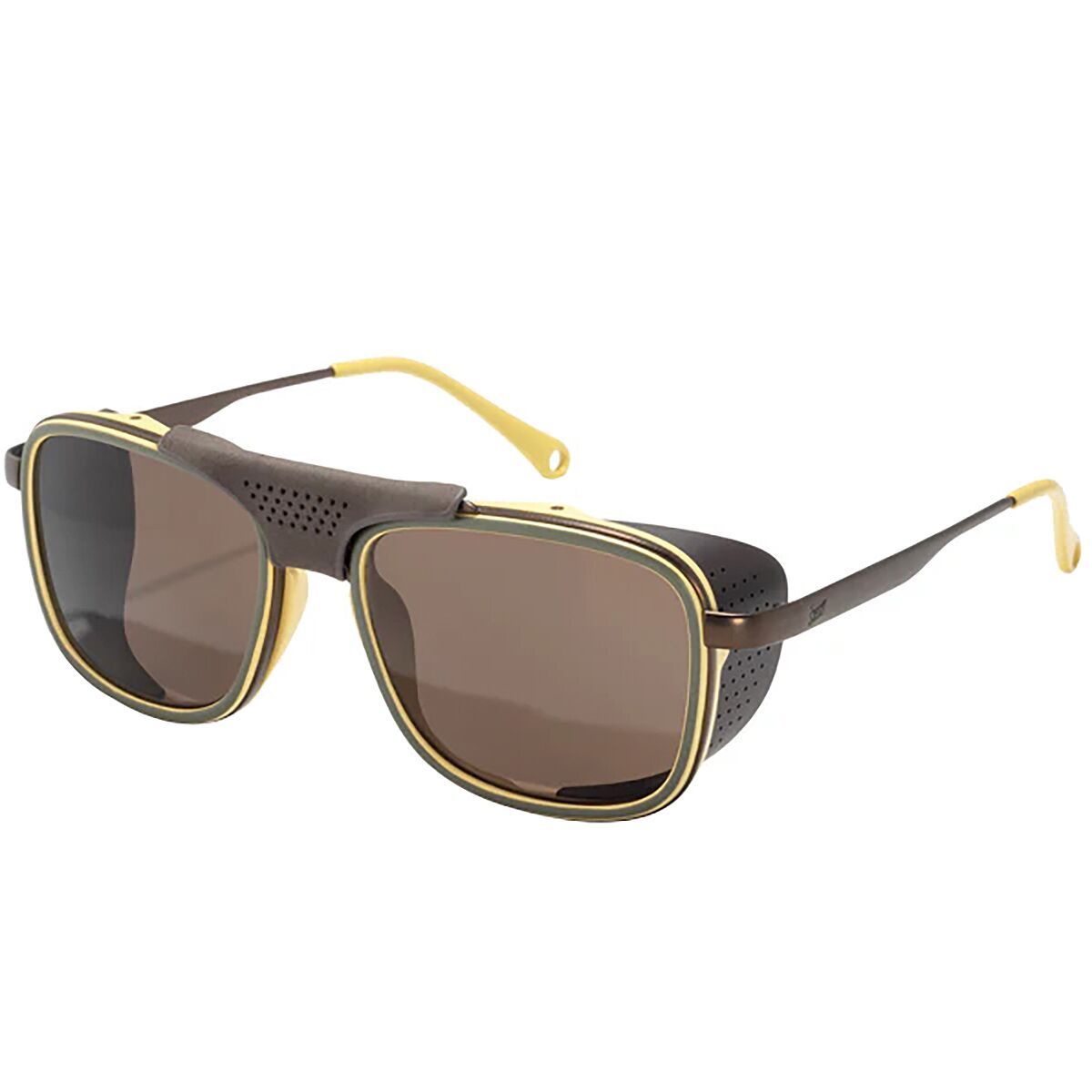 Image of Sunski Ferrata Polarized Sunglasses Olive Citrine Amber, One Size