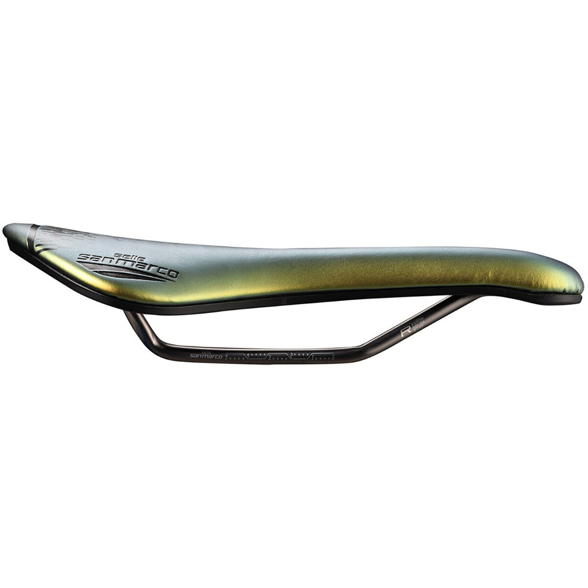 Image of Selle San Marco Aspide Short Racing Saddle Iridescent Gold, L3, 155mm