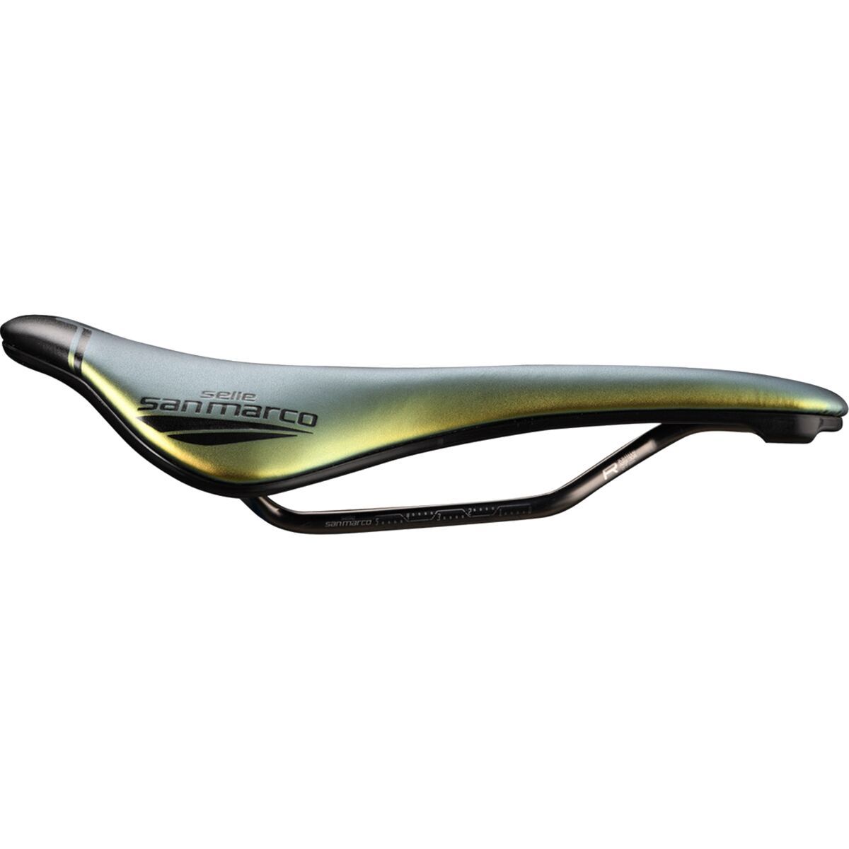 Image of Selle San Marco Shortfit 2.0 Racing Saddle Iridescent Gold, L3, 155mm