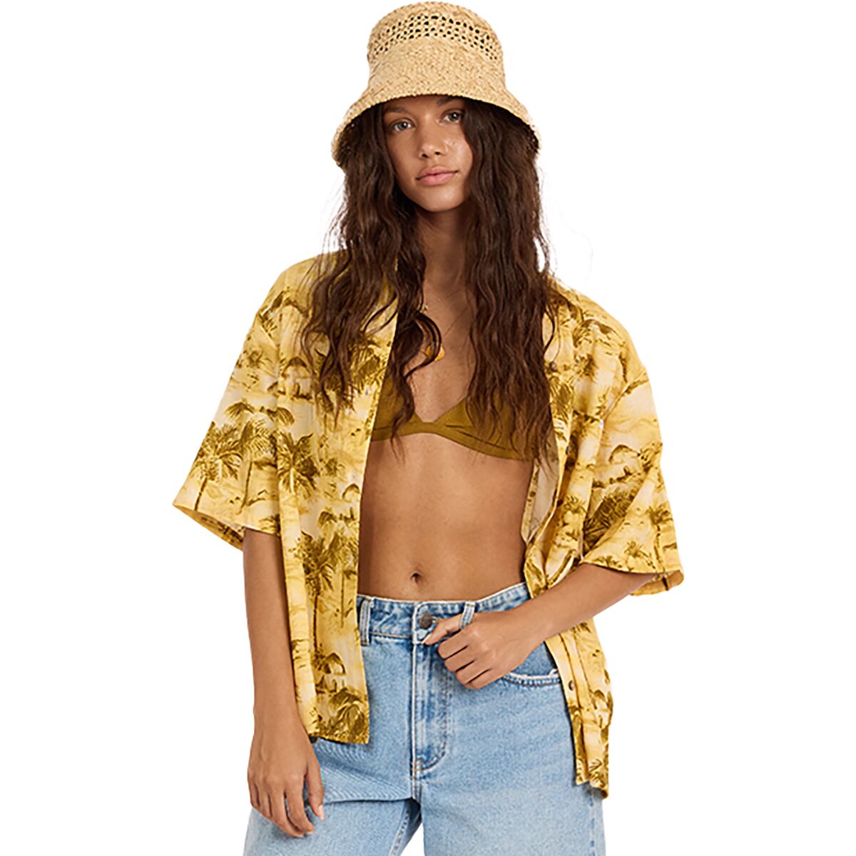 Image of Sisstr Revolution Distant Shores Ss Woven Top - Women's Sunshell, S