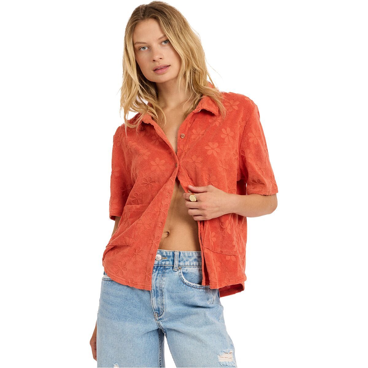 Image of Sisstr Revolution Love Struck Ss Knit Top - Women's Cayenne, L