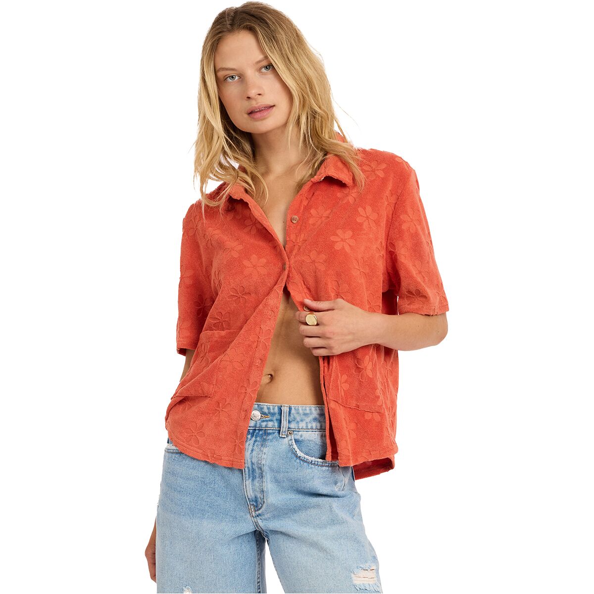 Image of Sisstr Revolution Love Struck Ss Knit Top - Women's Cayenne, M