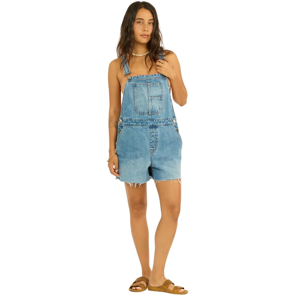 Image of Sisstr Revolution Salty Days Denim Shortall - Women's Indigo Wash, L