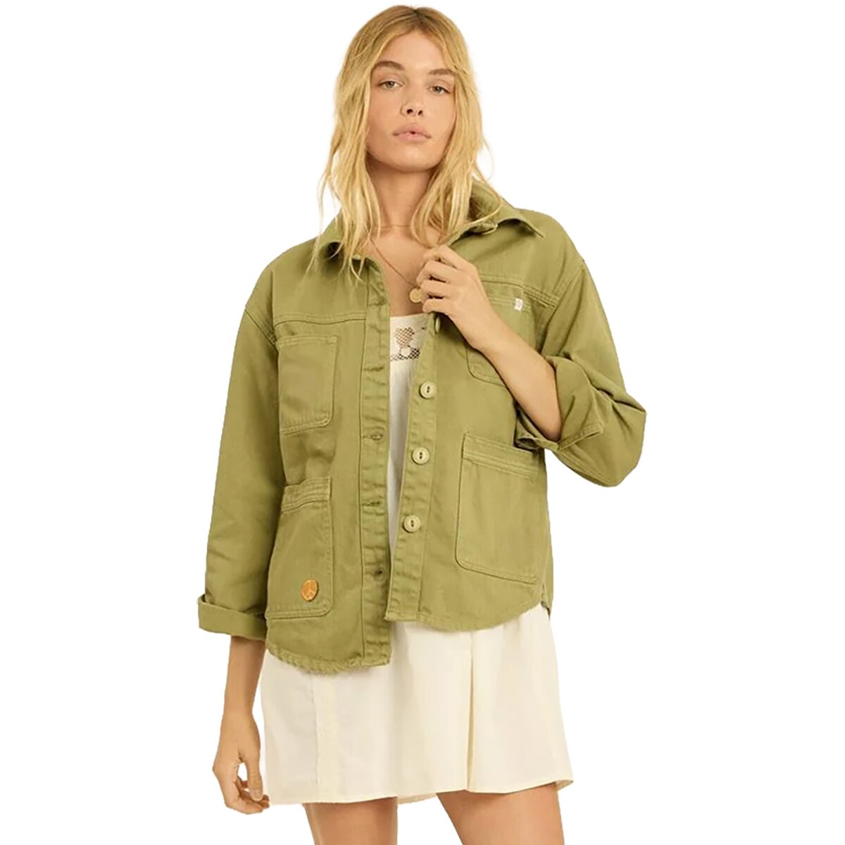Image of Sisstr Revolution Surf Drifter Denim Jacket - Women's Army, M