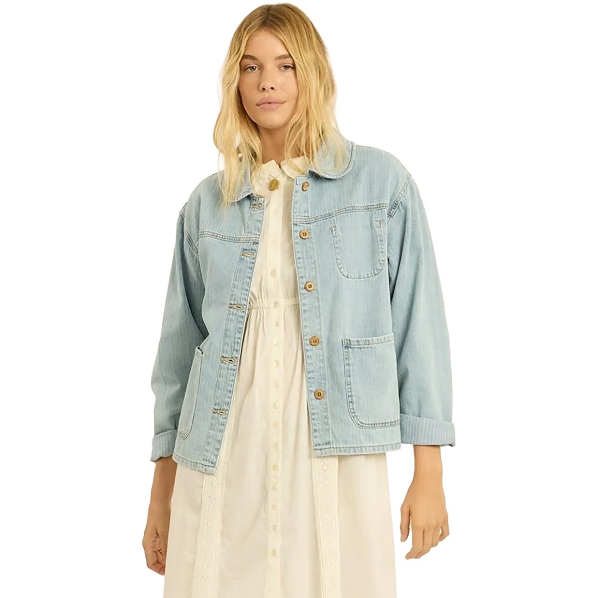Image of Sisstr Revolution Time Off Denim Jacket - Women's Baja Blue, L