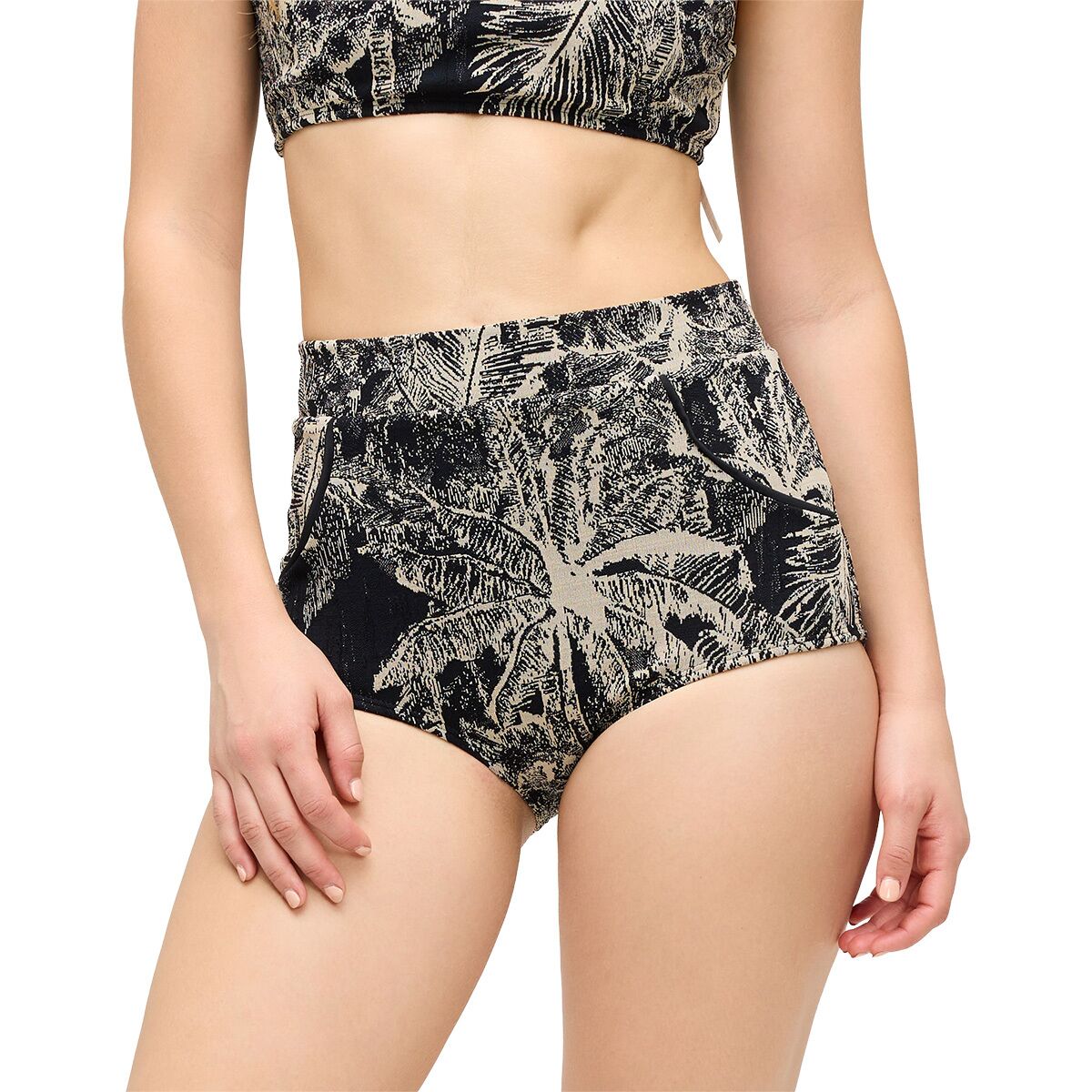 Image of Seea Swimwear Georgia High Waist Bikini Bottom - Women's Madeira, XS
