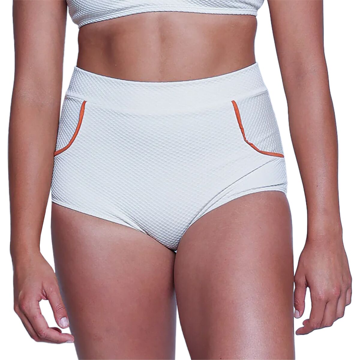 Image of Seea Swimwear Georgia High Waist Bikini Bottom - Women's Pebble, S