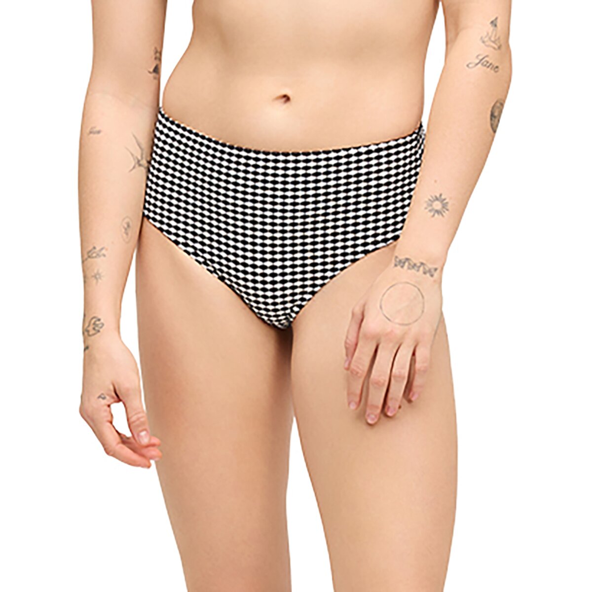 Image of Seea Swimwear Brasilia High Waist Bikini Bottom - Women's Black, XL
