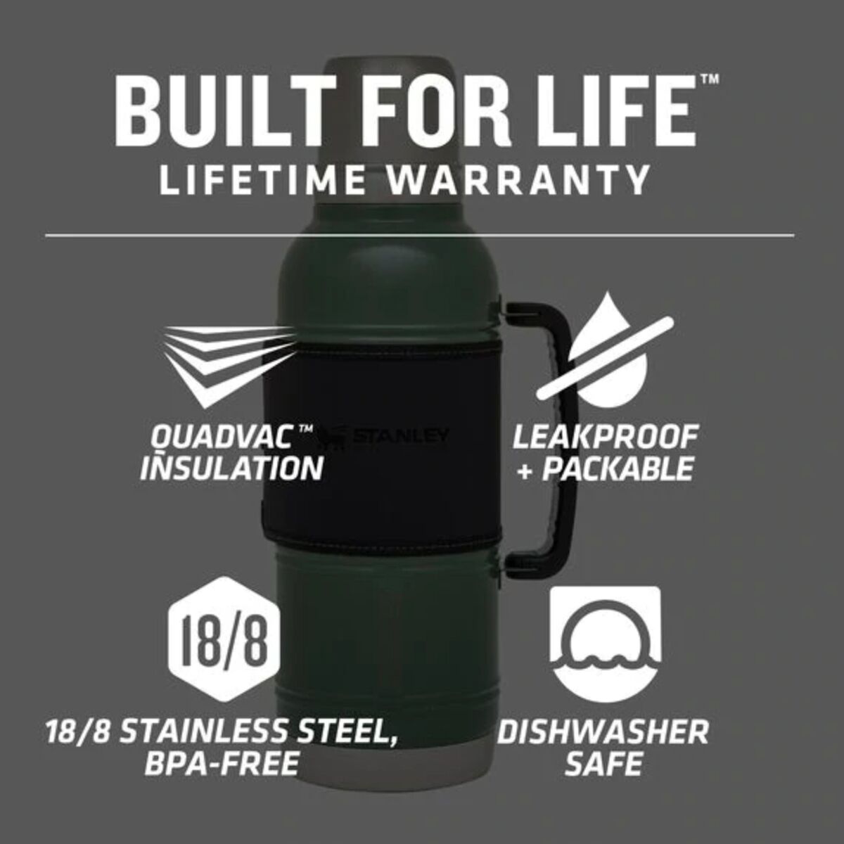 Stanley Legacy Quadvac Thermal Bottle - 2qt - Hike & Camp