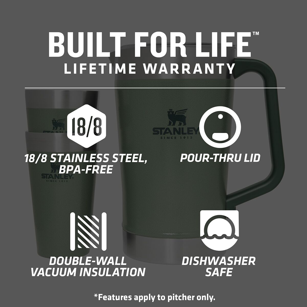 Stanley The Stay-Chill Classic 64oz Pitcher Set - Hike & Camp