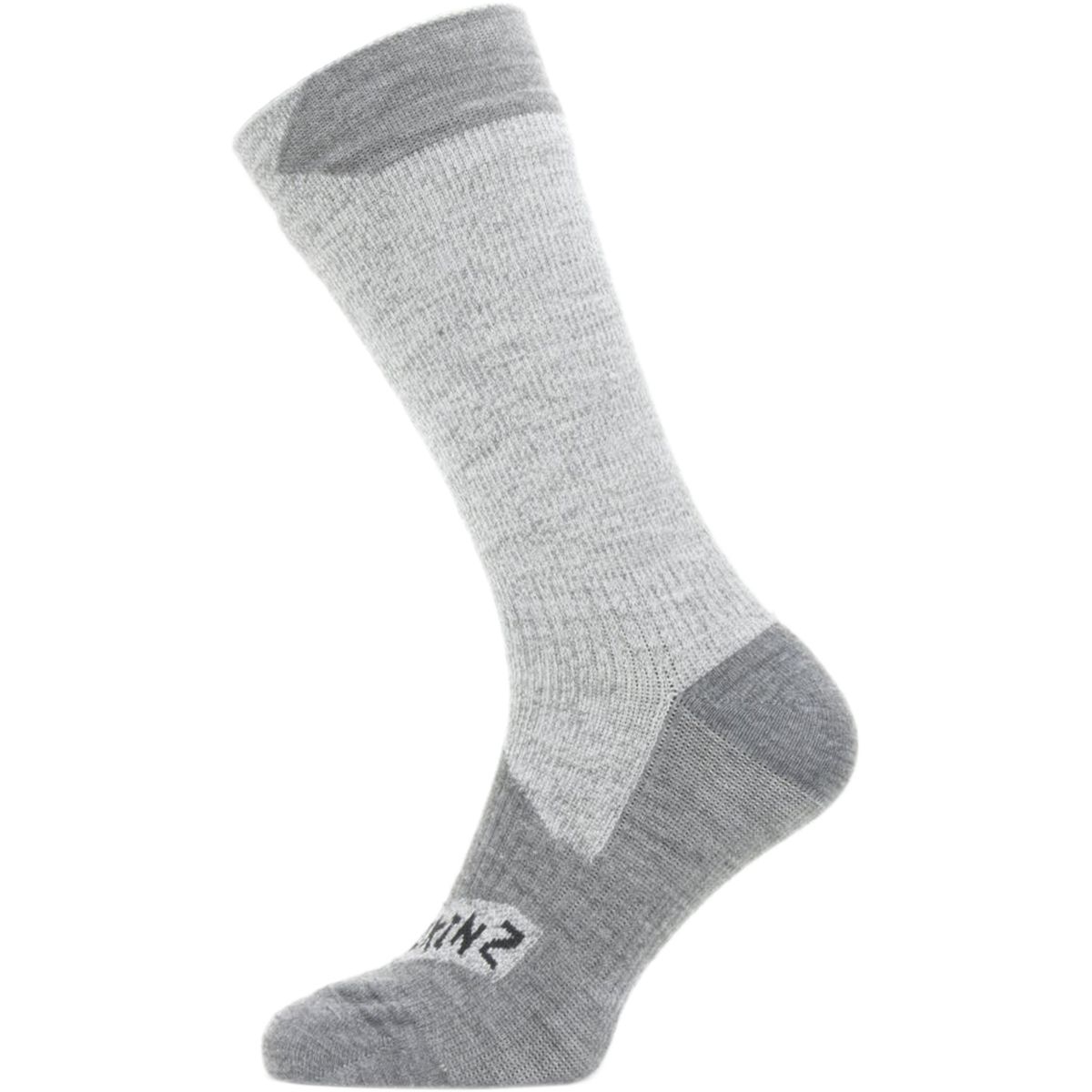 Image of SealSkinz Waterproof All Weather Mid Length Sock Grey/Grey Marl, M