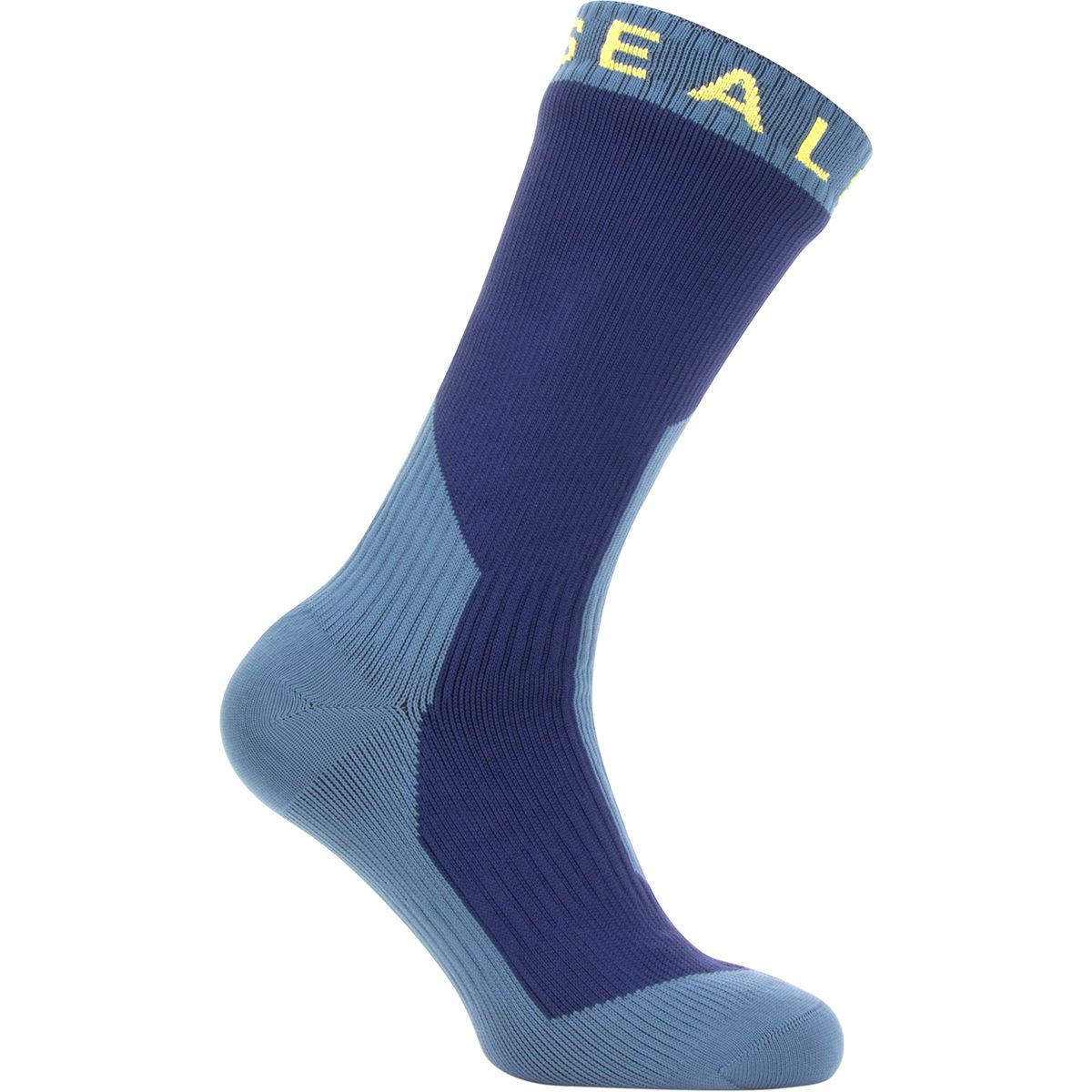 SealSkinz SealSkinz Trekking Mid Length Waterproof Merino Sock Navy Blue/Yellow, M