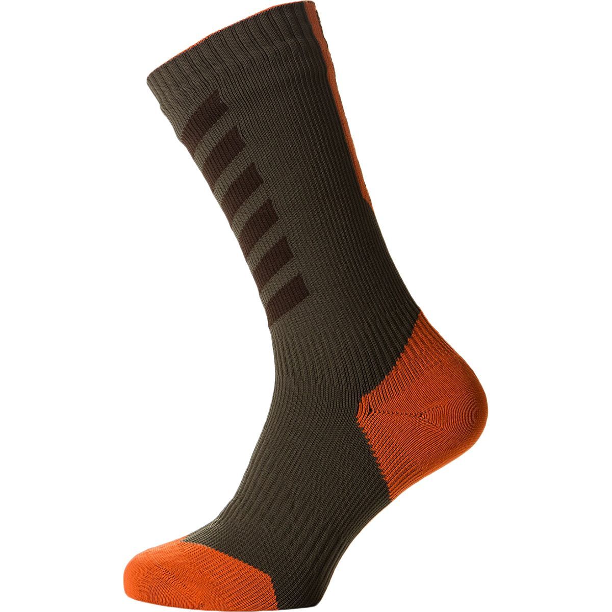 Mens M SEALSKINZ MTB Mid Sock with Hydrostop Black//Charcoal//Anthracite