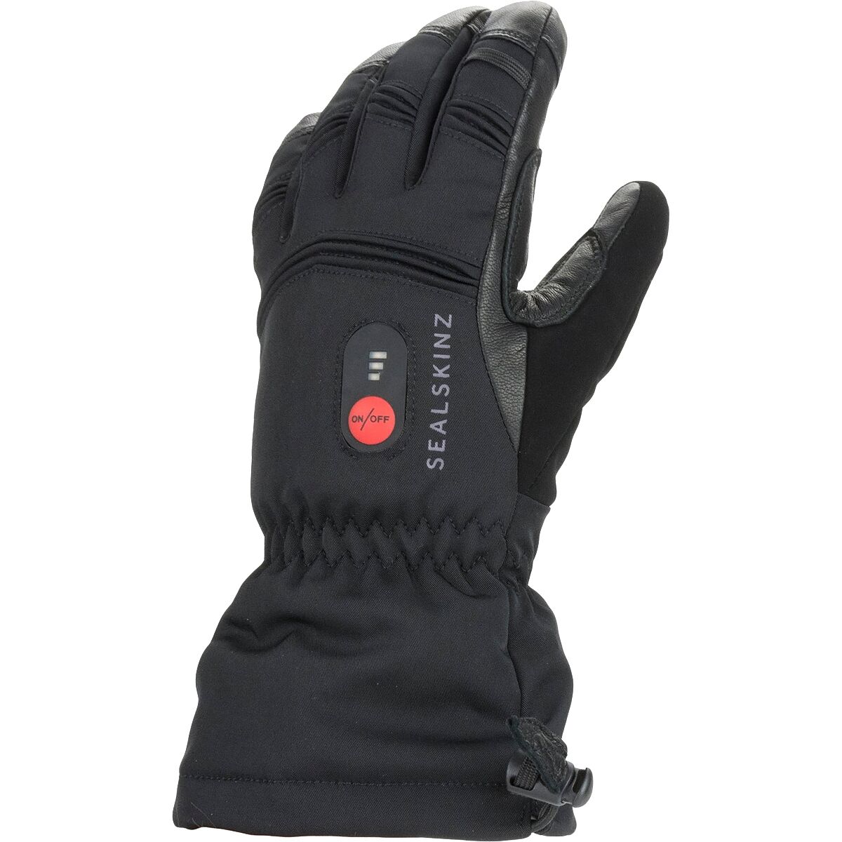 SealSkinz Waterproof Heated Gauntlet Glove Black