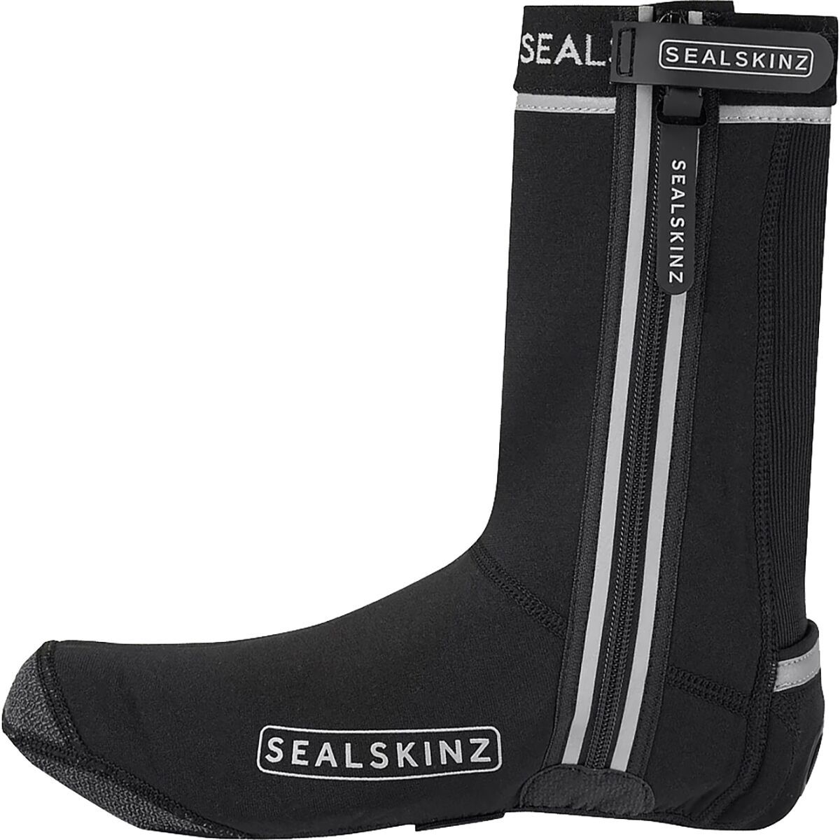 Image of SealSkinz Barsham All Weather LED Open-Sole Cycle Overshoe Black, L