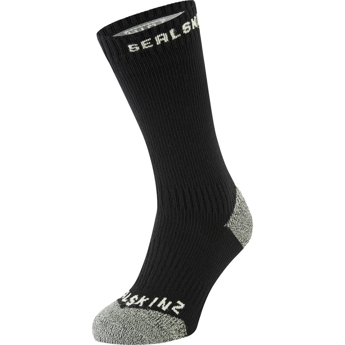 Image of SealSkinz Briston WP All Weather Mid Length Sock + Hydrostop Black, XL