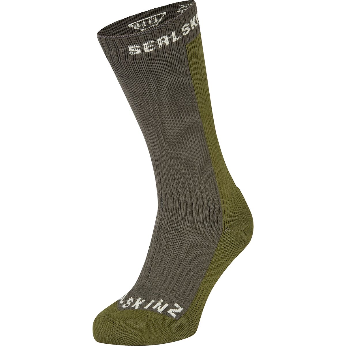 Image of SealSkinz Starston WP Cold Weather Mid Length Sock Olive, S
