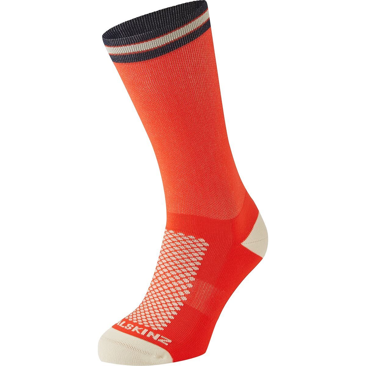 Image of SealSkinz Caister Single Layer Mid Length Cycling Sock Orange, L