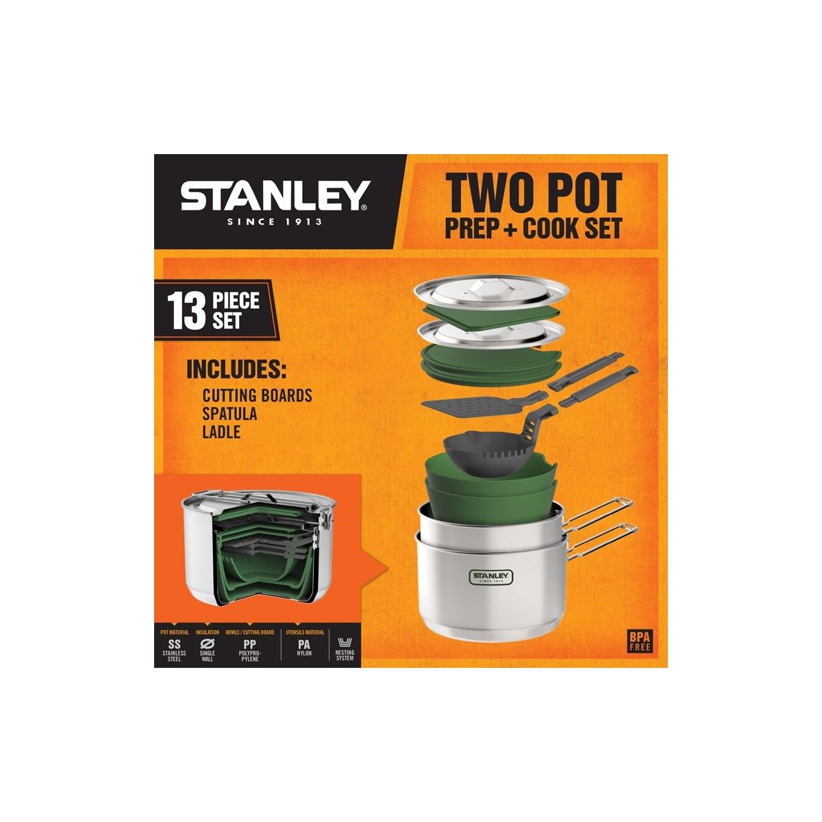 Stanley Adventure 2 Pot Prep & Cook Set - Hike & Camp