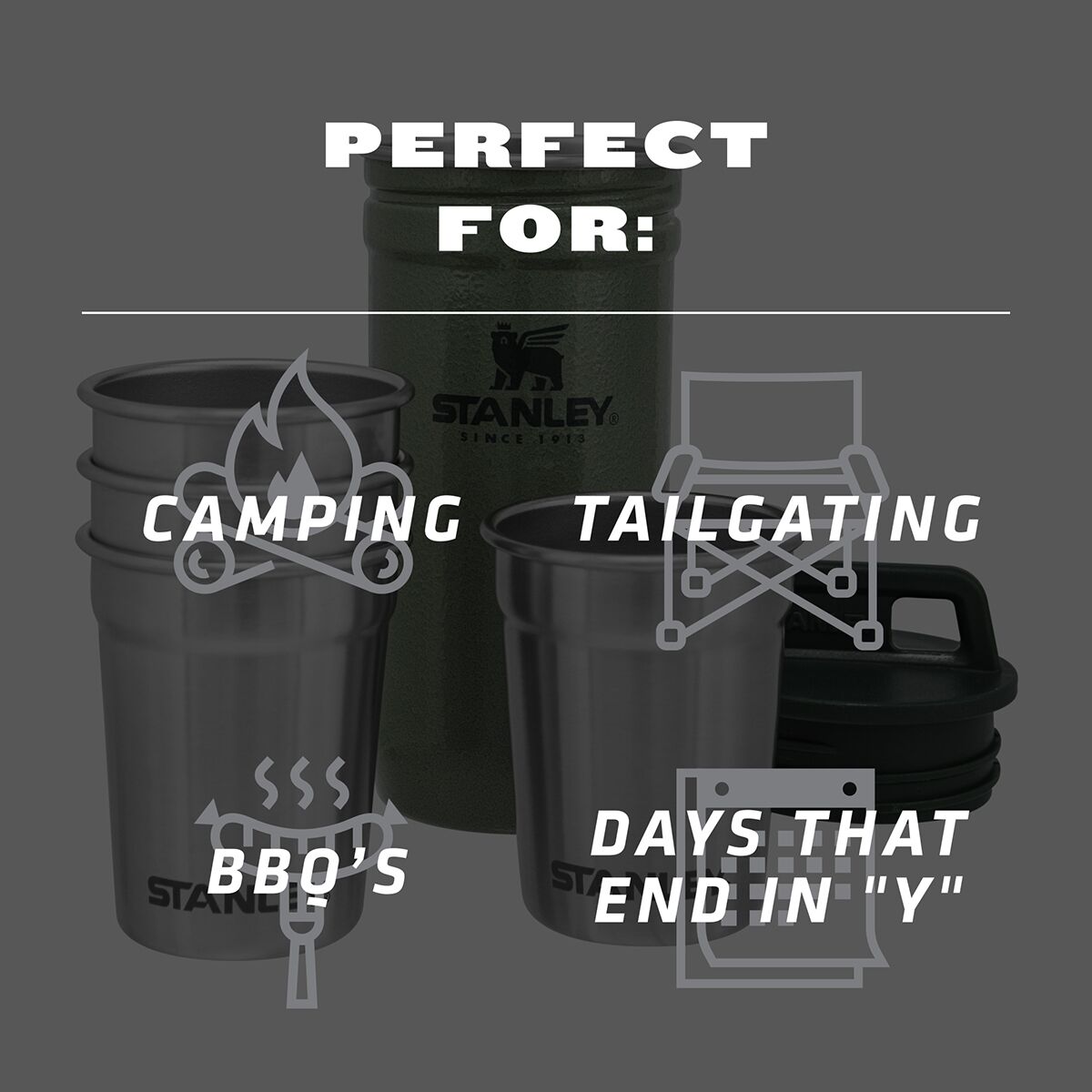 Backcountry Bartender: Stanley Flask, Shot-Glass Set