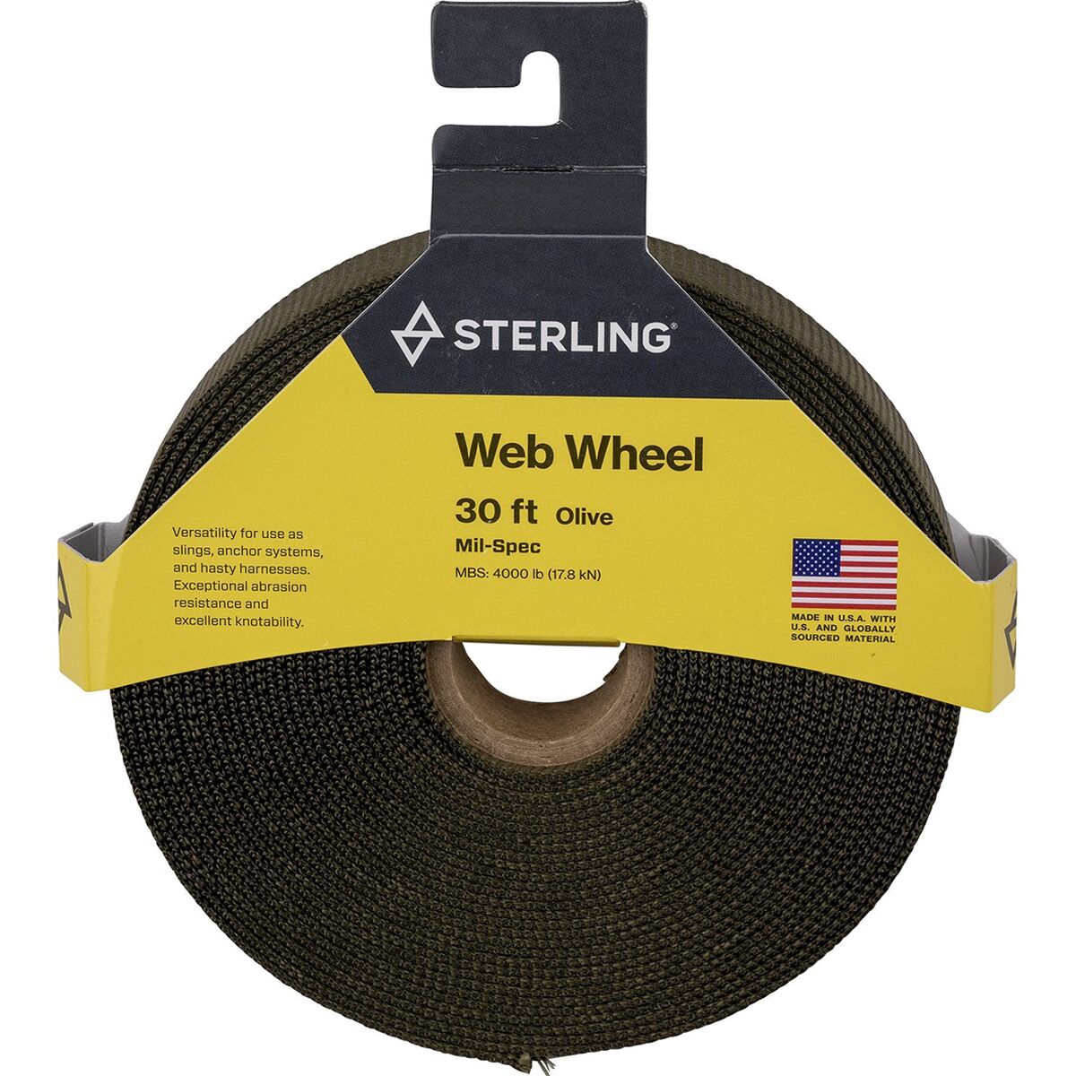 Sterling Sterling Mil Spec Web Wheel Olive Drab, 9m (30ft)