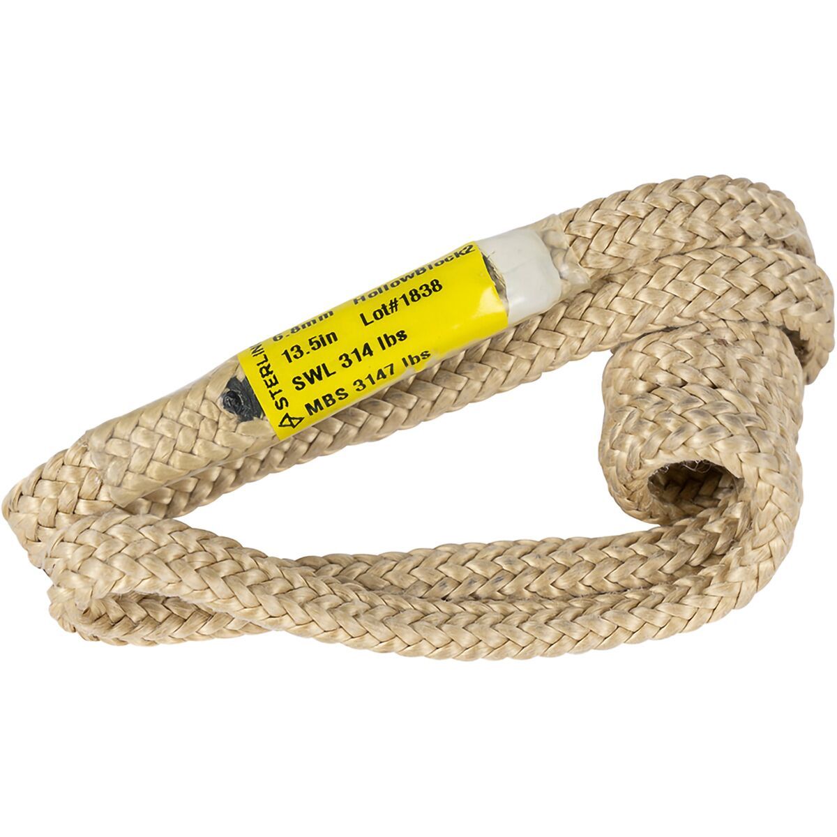 Sterling 6.8mm Hollow Block Yellow, 19in