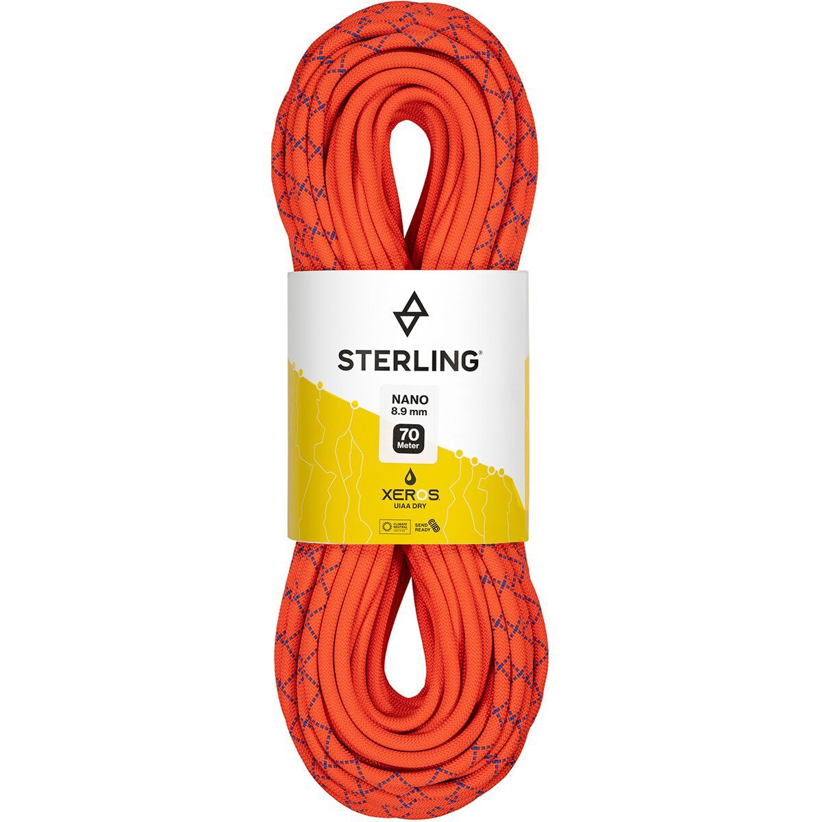 Image of Sterling Nano 8.9mm BiColor Xeros Rope Orange, 70m