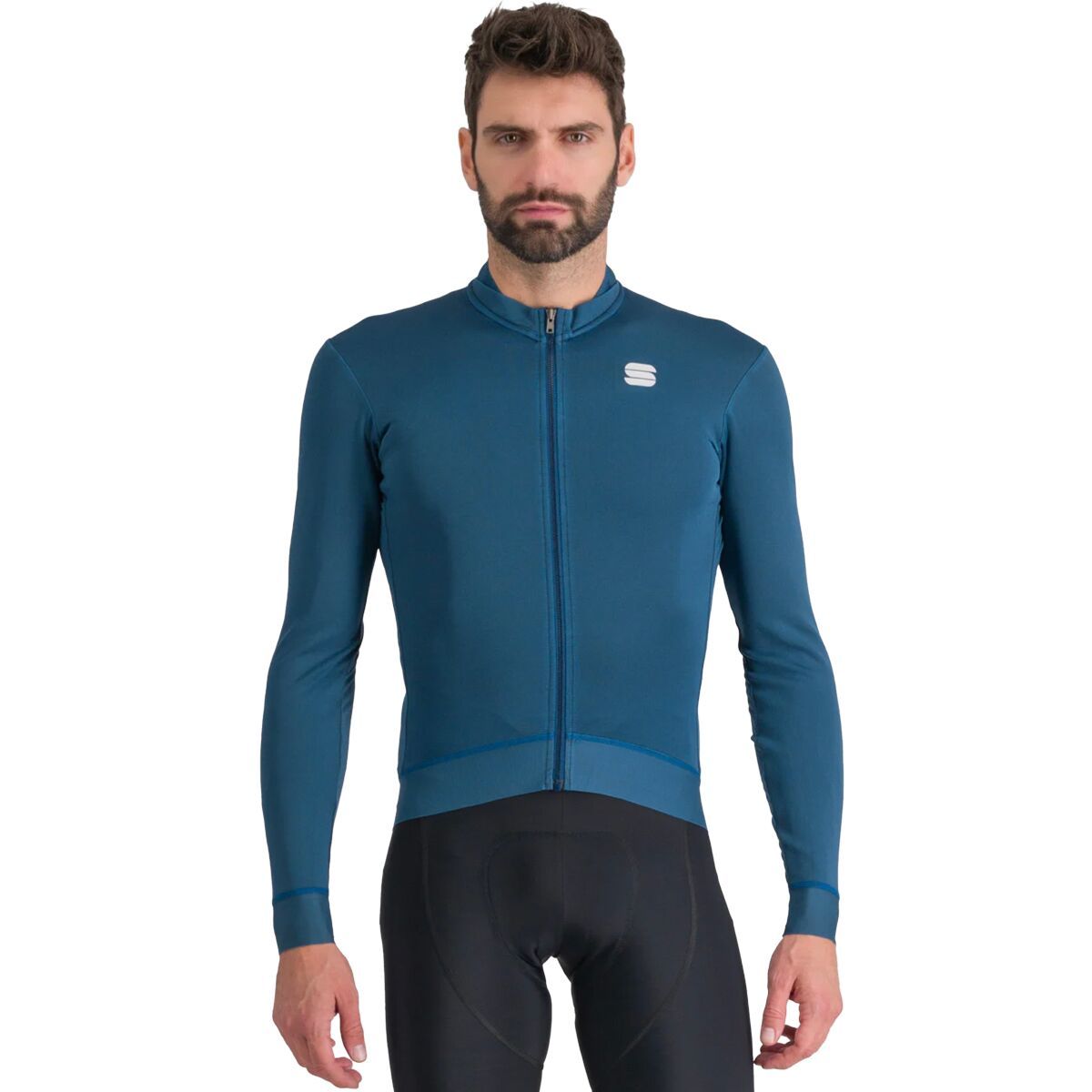 Image of Sportful Monocrom Thermal Jersey - Men's Blue Sea, XXL