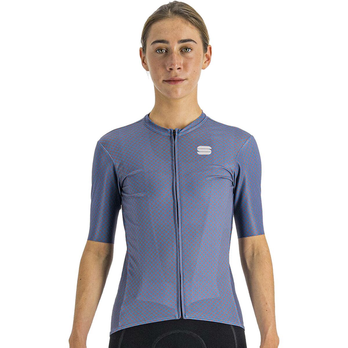 Sportful Checkmate Jersey - Women's Berry Blue/Mauve, M