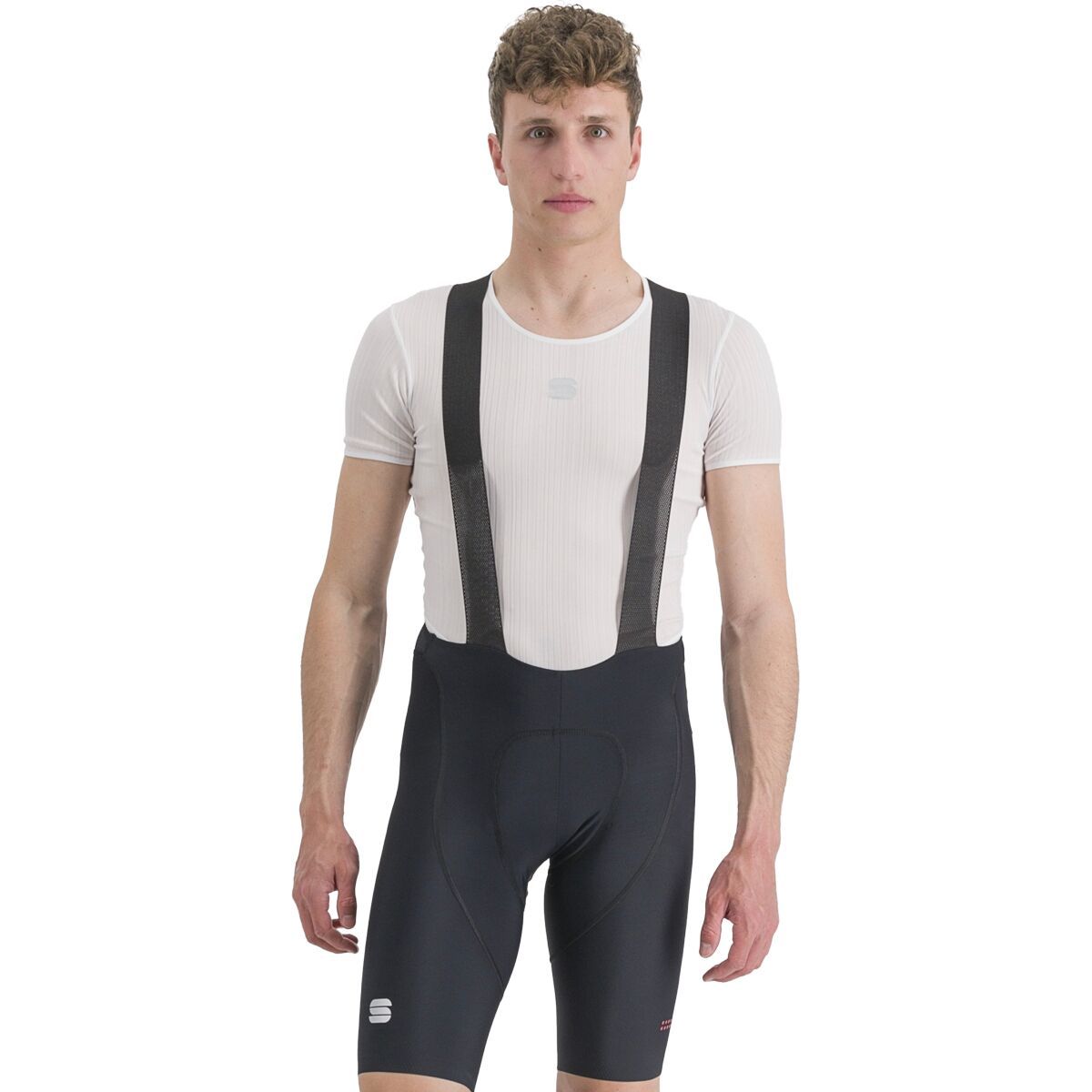 Image of Sportful Classic Bibshort - Men's Black/Chili Red, XL