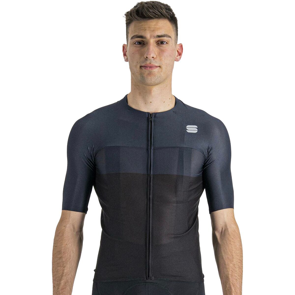 Sportful Light Pro Jersey - Men's Black/Galaxy Blue, L