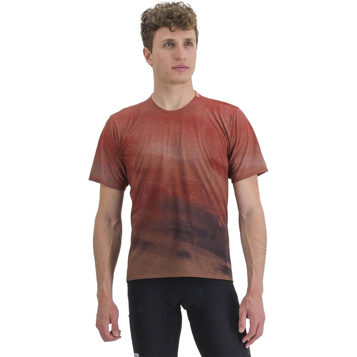 Sportful Flow Giara T-Shirt - Men's Cayenna Red/Mud, S