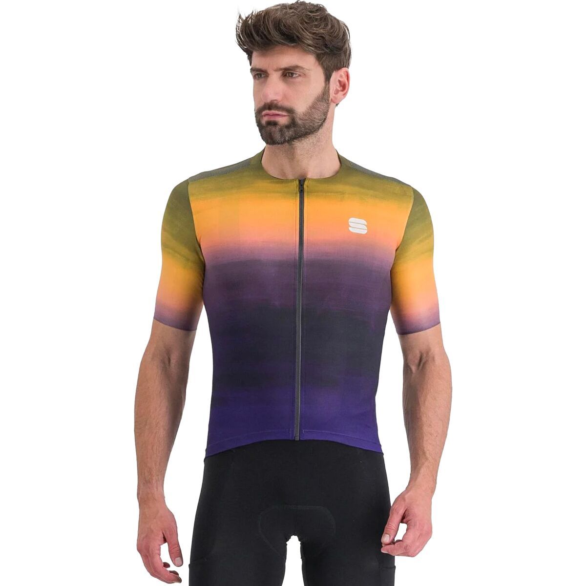 Image of Sportful Flow Supergiara Jersey - Men's Nightshade Dark Gold, S