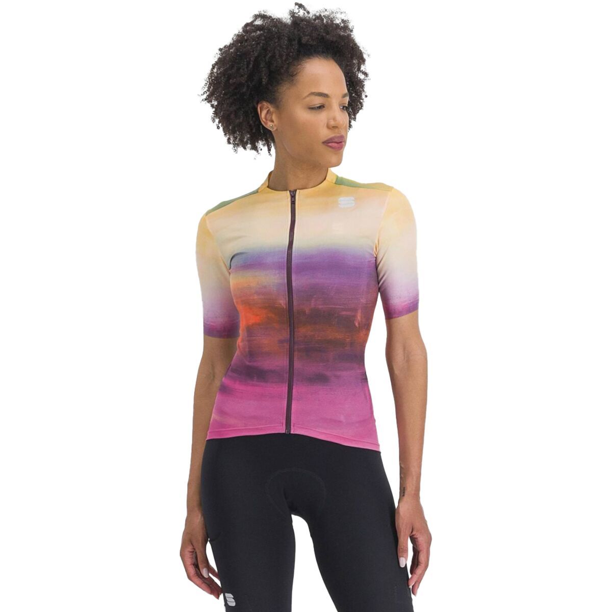 Sportful Flow Supergiara Jersey - Women's Carmine Rose Yellow, S