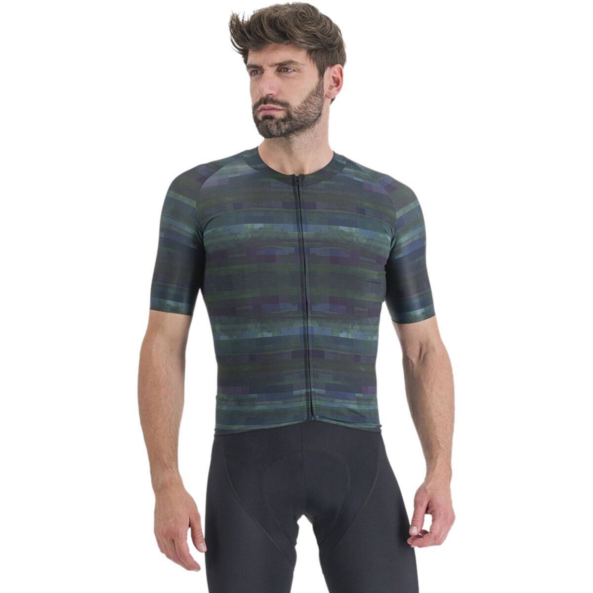 Sportful Glitch Bomber Jersey - Men's Multicolor Black, XXL