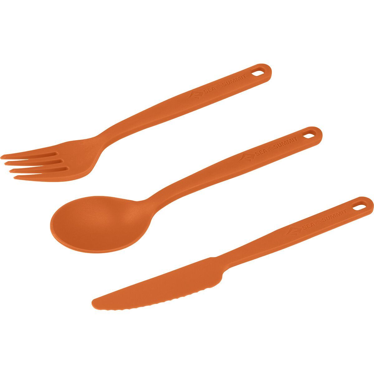 Image of Sea To Summit Camp Cutlery Set - 3 Piece Burnt Orange, One Size