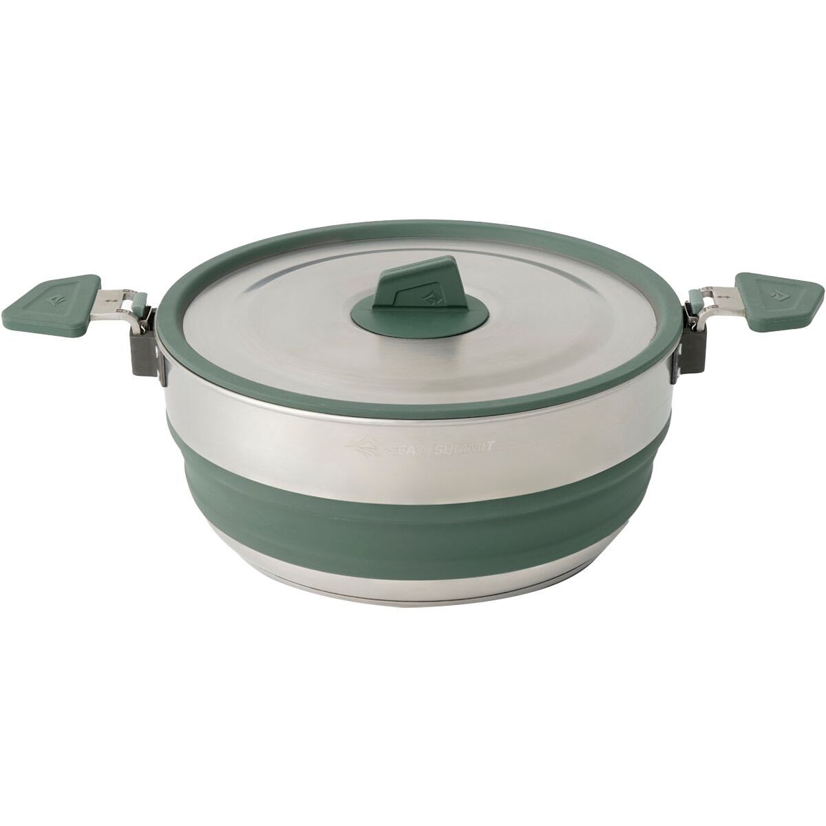 Image of Sea To Summit Detour Stainless Steel Collapsible 3L Pot Laurel Wreath Green, One Size