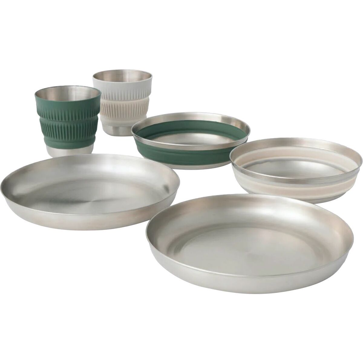 Sea To Summit Detour Stainless Steel Collapsible Dinnerware Set - 2 Person One Color, One Size