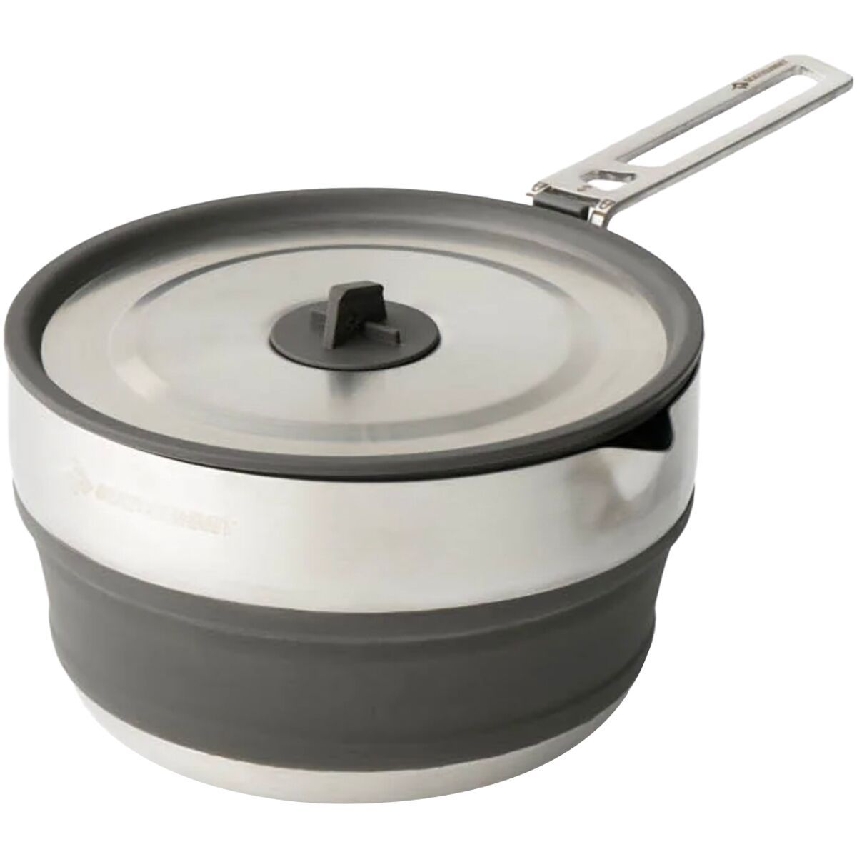 Sea To Summit Detour Stainless Steel Collapsible Pouring 1.8L Pot Beluga Black, One Size