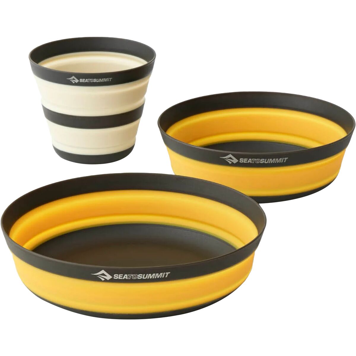 Image of Sea To Summit Frontier UL Collapsible 3-Piece Dinner Set - 1 Person Grey, One Size