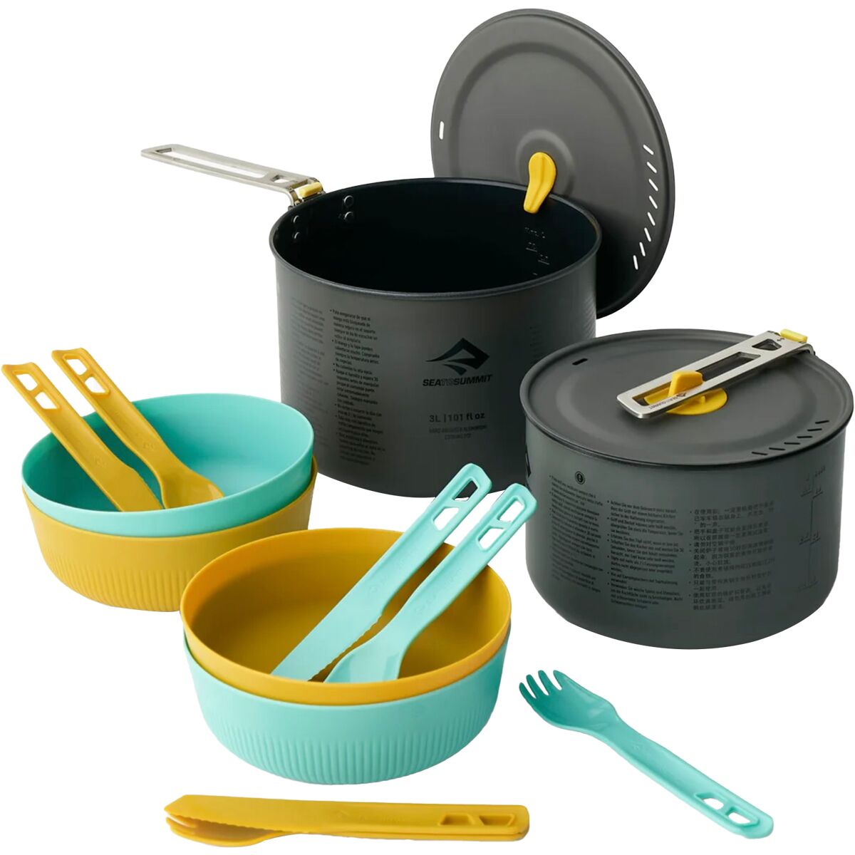 Image of Sea To Summit Frontier UL Two Pot 14-Piece Multi-Cook Set - 4 Person One Color, One Size