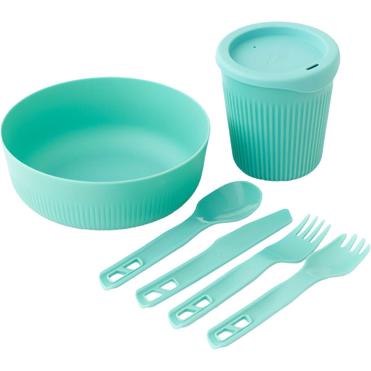 Image of Sea To Summit Passage Dinnerware Set - 1 Person Aqua Sea Blue, 6-Piece, One Size