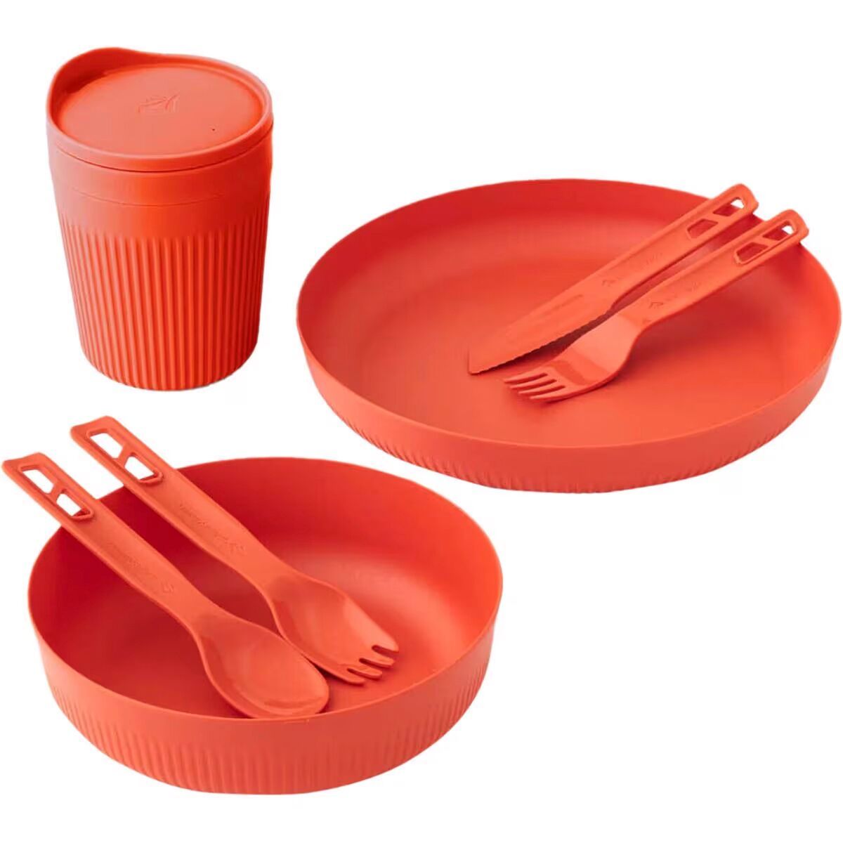 Image of Sea To Summit Passage Dinnerware Set - 1 Person Spicy Orange, 7-Piece, One Size