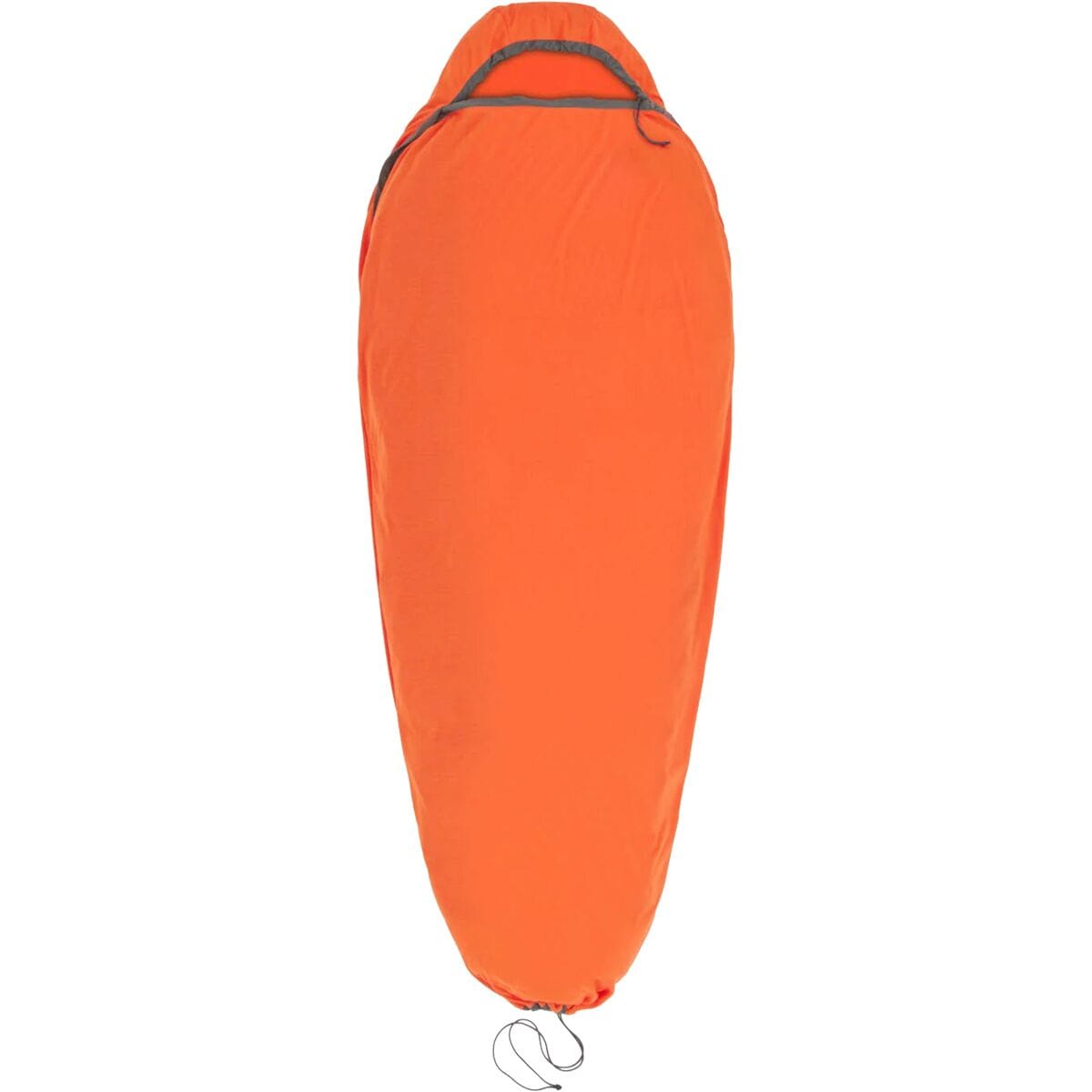 Image of Sea To Summit Reactor Extreme Mummy + Drawcord Sleeping Bag Liner Spicy Orange, Compact