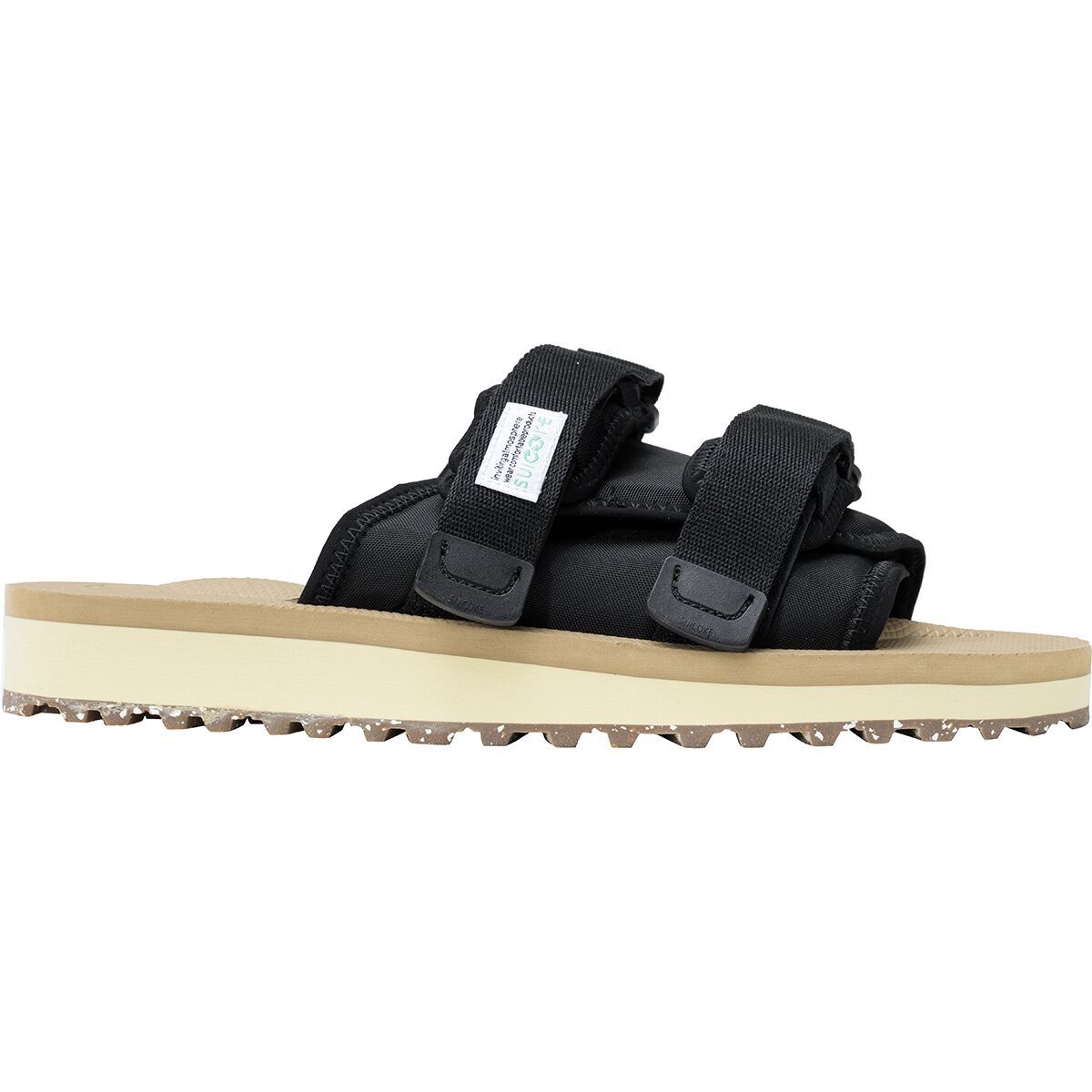 Image of Suicoke Moto Cab Eco Sandal - Men's Black/Beige, 7.0